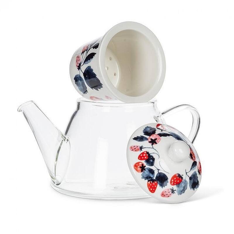 Strawberries Covered Strainer And Clear Teapot Bed Bath & Beyond