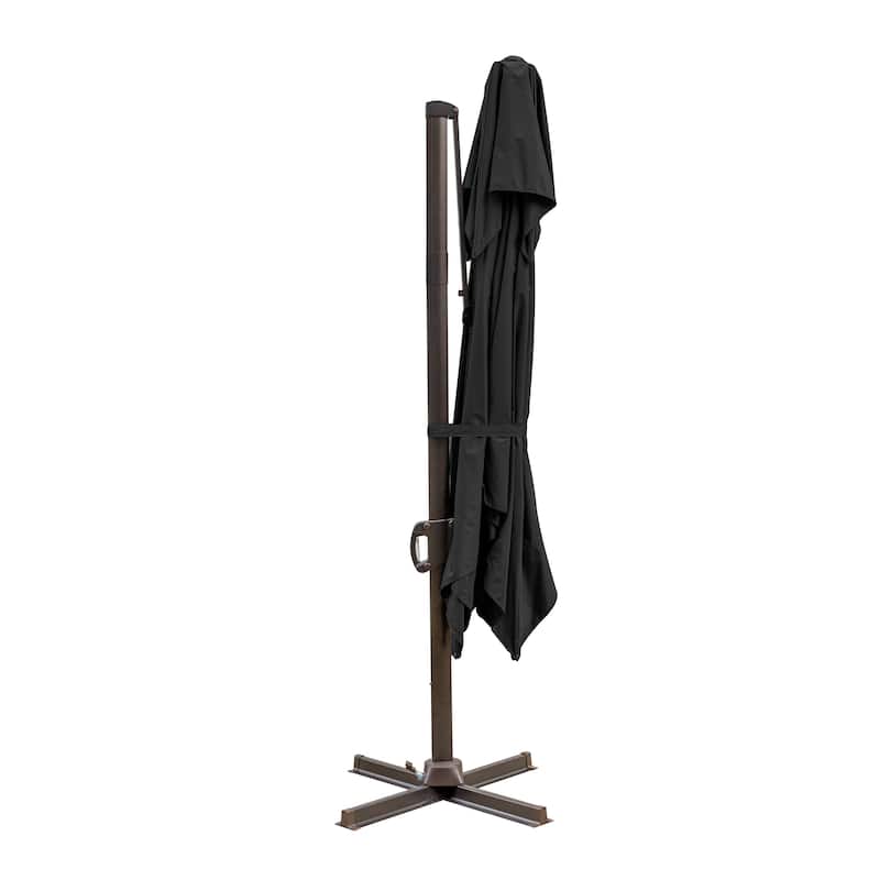 Pellebant 10 X 10 Ft Patio Offset Umbrella with Double Top