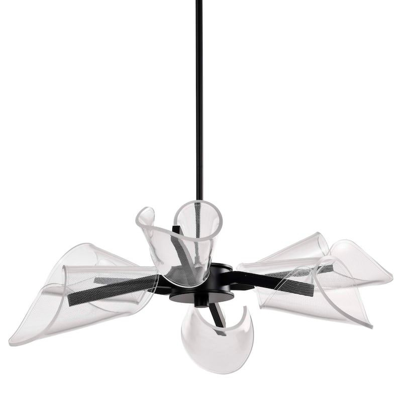 Nuvo Lighting 62/2281 Sedona 28" Wide Chandelier with Shades - Matte Black