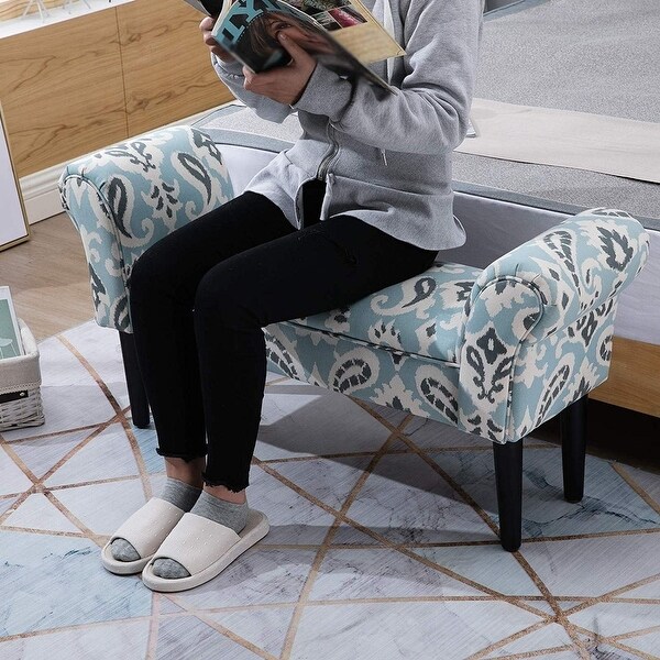 HomCom Small Linen Upholstered Ottoman. Opens flyout.