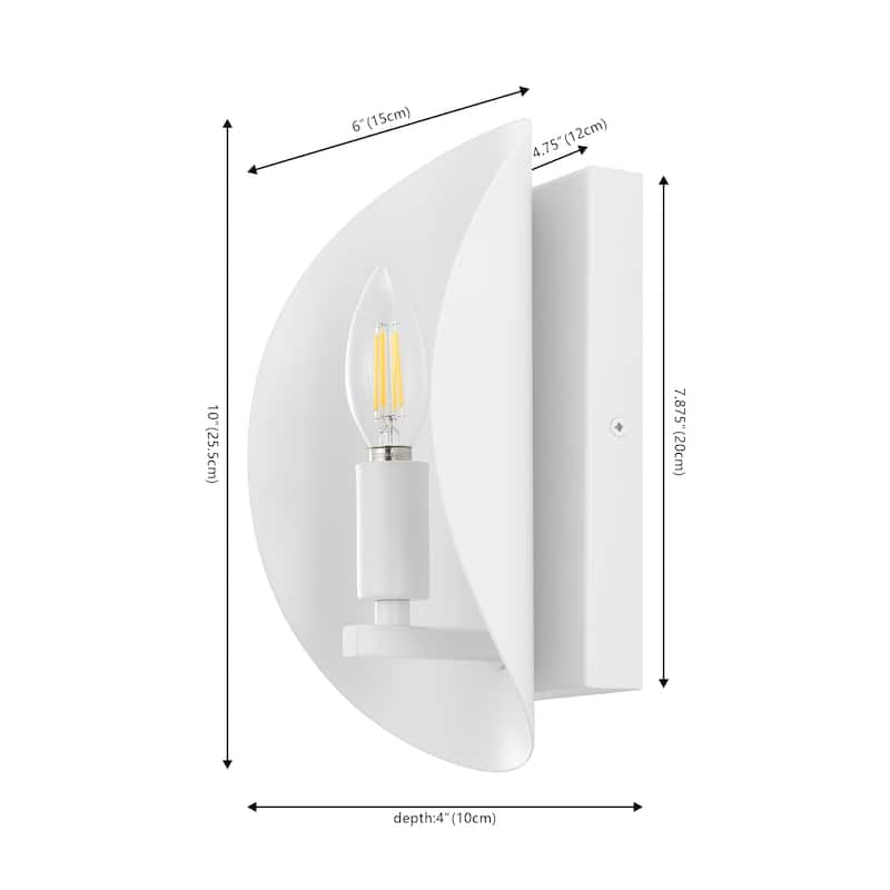 SAFAVIEH Lighting Berendiena 4-inch Wall Sconce with Bulbs (Set of 2) - 4 In. W x 6 In. D x 10 In. H - 4Wx6Dx10H
