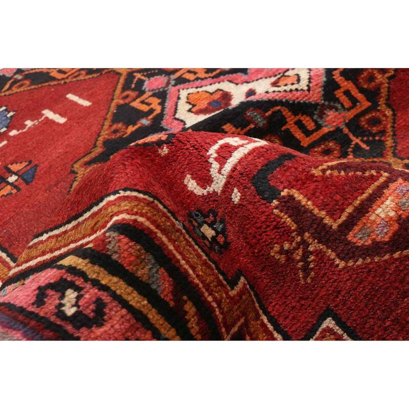 ECARPETGALLERY Hand-knotted Anadol Dark Red Wool Rug - 3'7 x 9'7