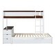 preview thumbnail 16 of 53, Twin-over-Twin Bunk Bed with Twin size Trundle, Storage and Desk,