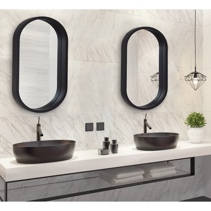 Kate and Laurel Travis Capsule Oval Framed Wall Mirror