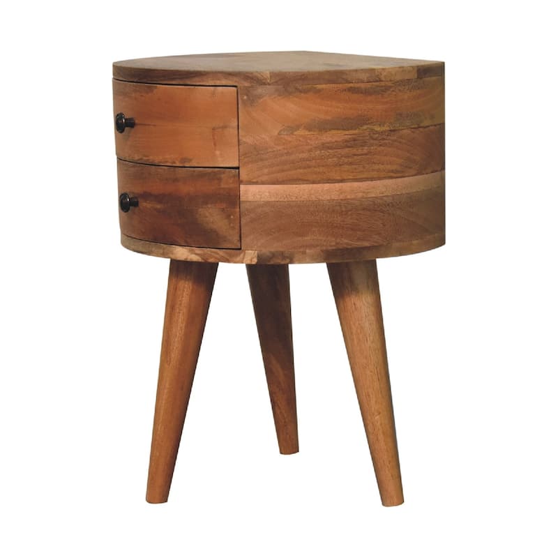 Artisan Furniture Solid Wood Odyssey Oak-ish Tripod Nightstand