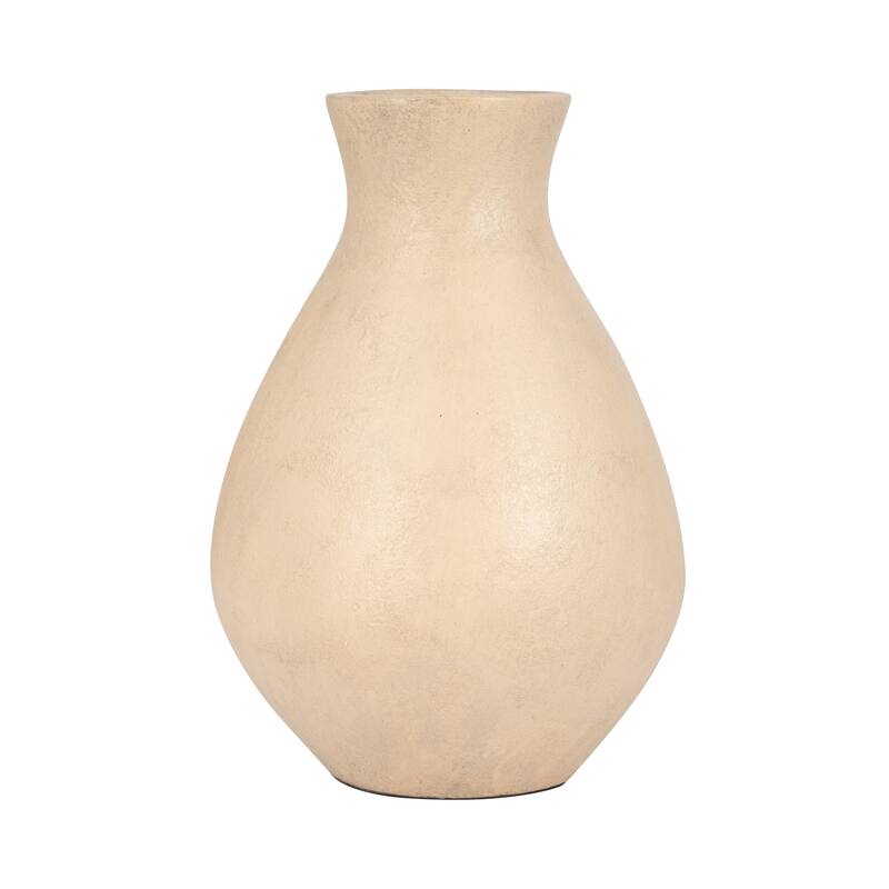 Sagebrook Home Terracotta, 19" Unique Vase, Round, Textured, Serenity/Mysterious, Ideal gift