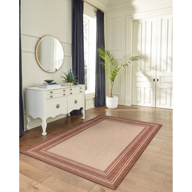Liora Manne Carmel Multi Border Indoor/ Outdoor Area Rug