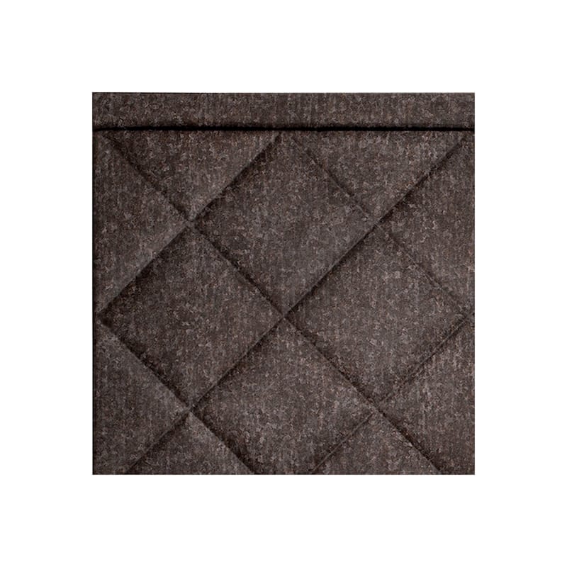 FASÄDE Quilted Decorative Vinyl Backsplash Panel - 6x6 Inch Sample - Smoked Pewter