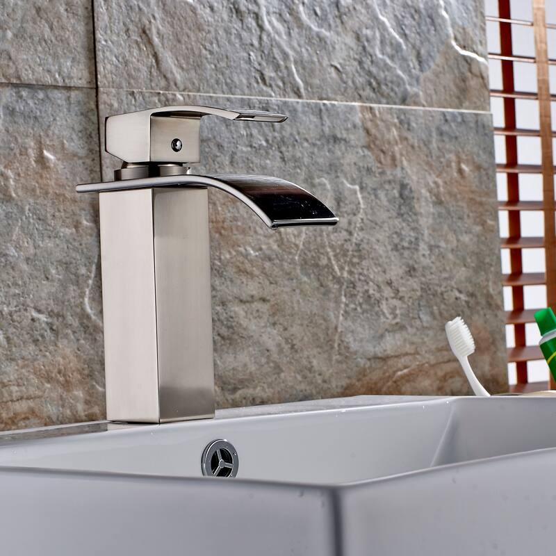 Bathroom Faucet Faucet for Bathroom Sink Single Hole Bathroom Waterfall Faucet Modern Single Handle Vanity Basin Faucet