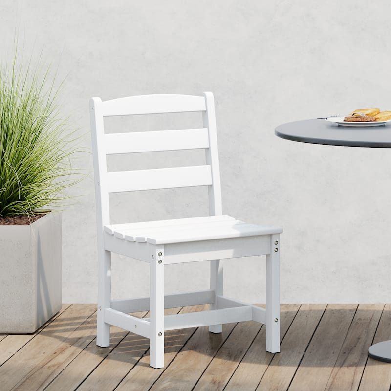 Shoreside Outdoor Patio Armless Dining Side Chair