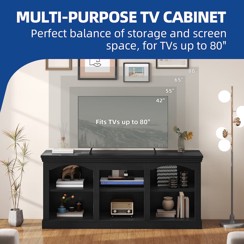 Moasis 70"W Farmhouse TV Stand for 75/80" TV, Entertainment Center
