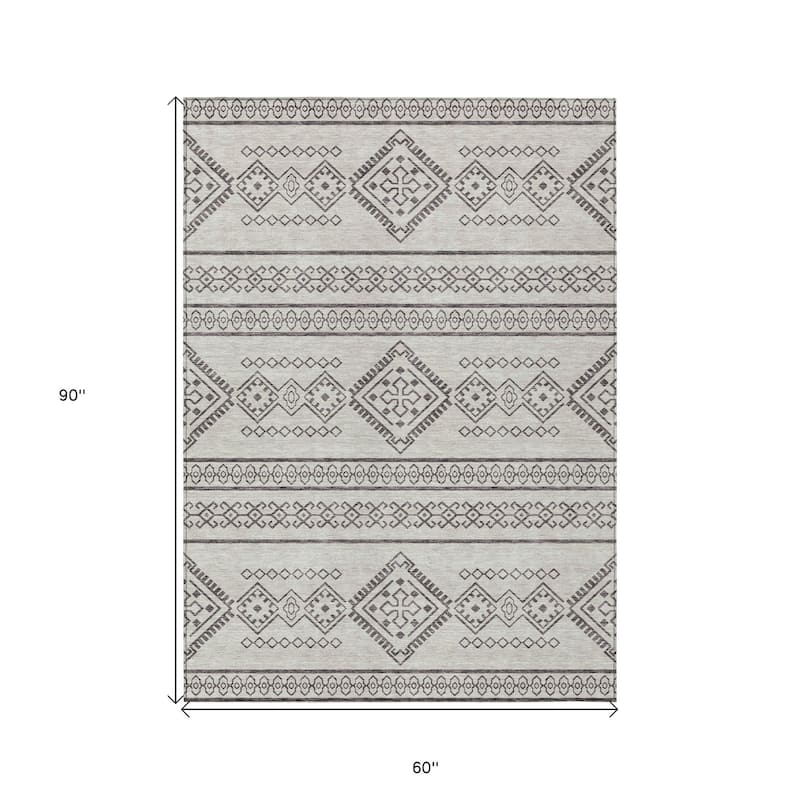 HomeRoots Southwestern Transitional Rectangle Outdoor Rug