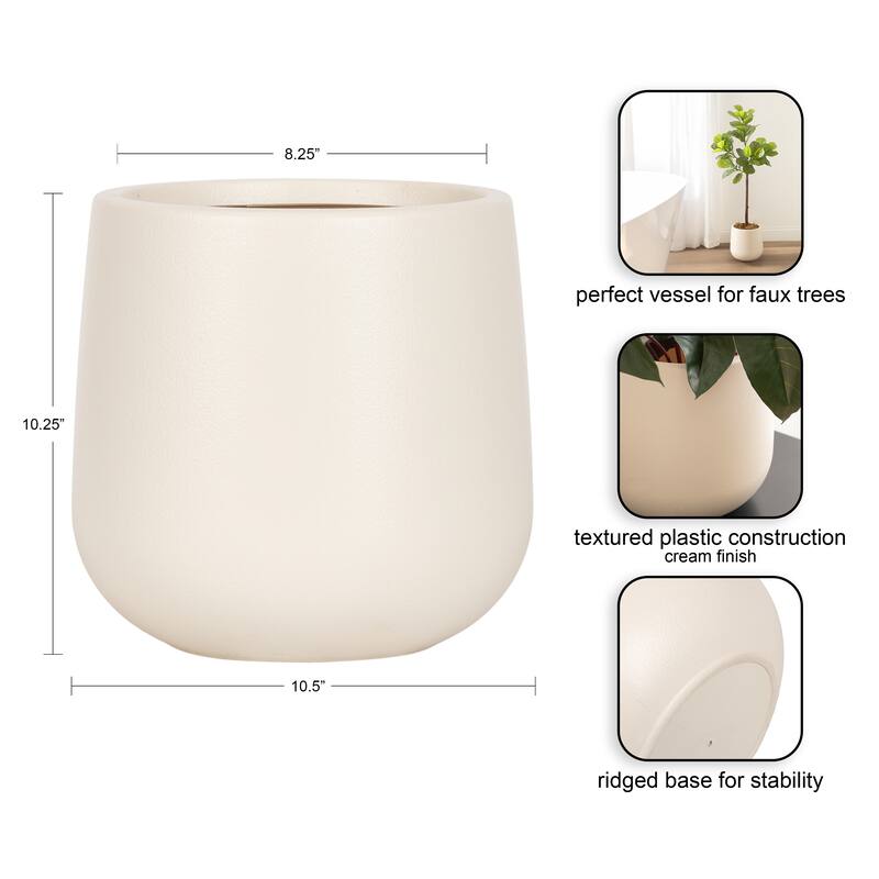 Kate and Laurel Jia Round Planter - 11x11x11