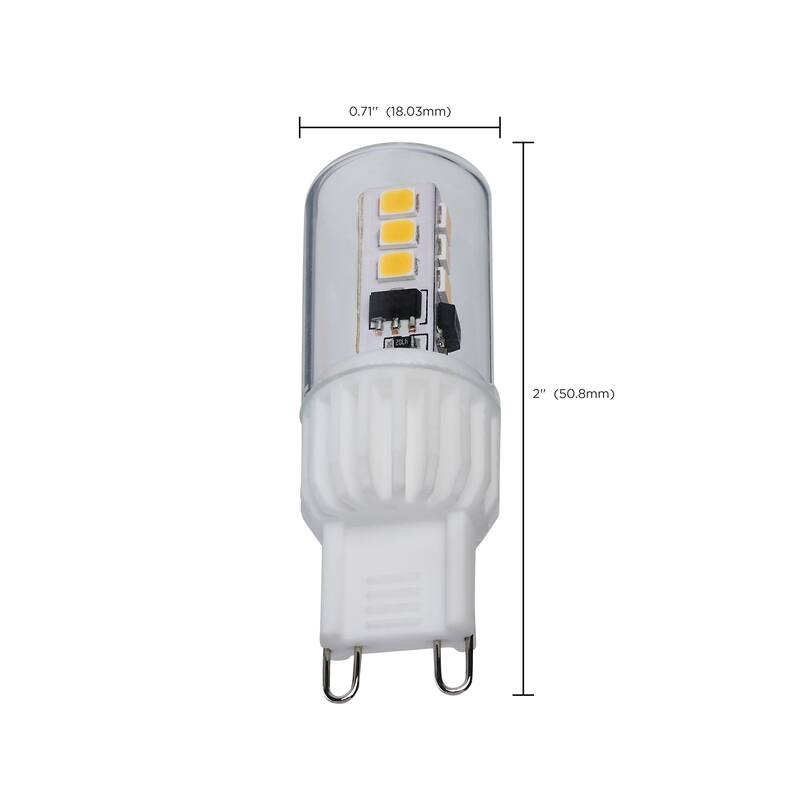 3.5 Watt Mini LED G9 Base 3000K Clear Finish 120V
