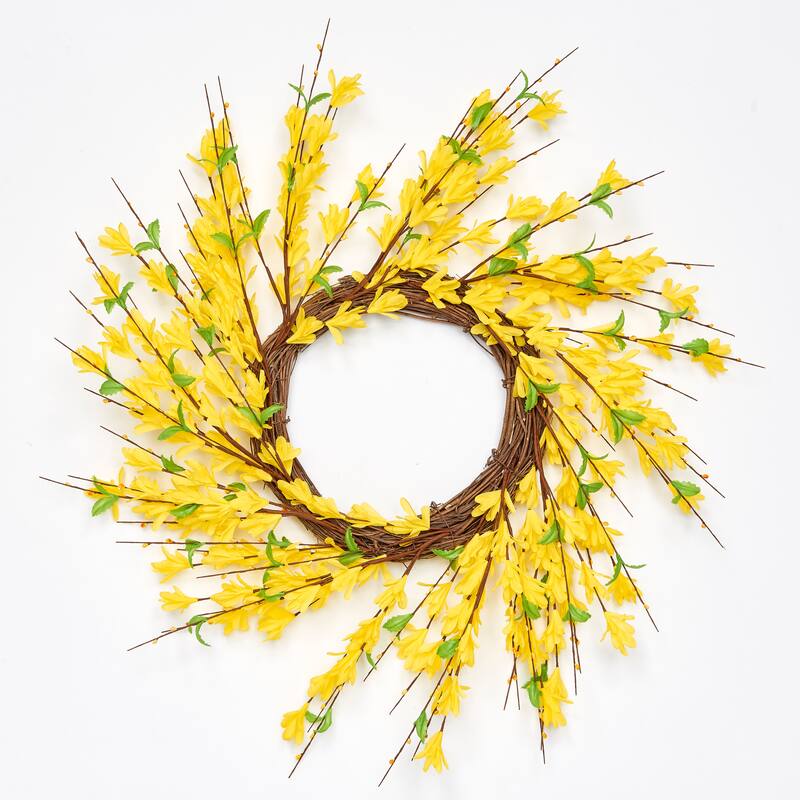 22" Forsythia Wreath - 22