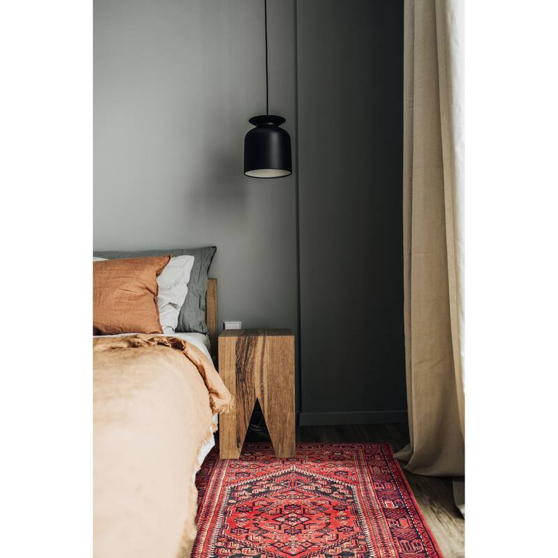 ECARPETGALLERY Hand-knotted Andelz Red Wool Rug - 4'8 x 7'3