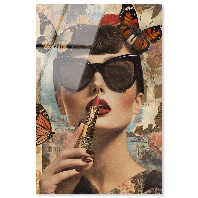 Iconic Lady Butterfly Collage II Acrylic by Art Remedy, Ready to Hang - 30" x 45"