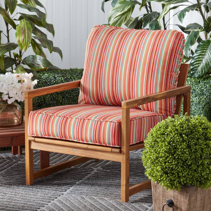 Outdoor 2-Piece Reversible Deep Seat Cushion Set (Cushions Only)