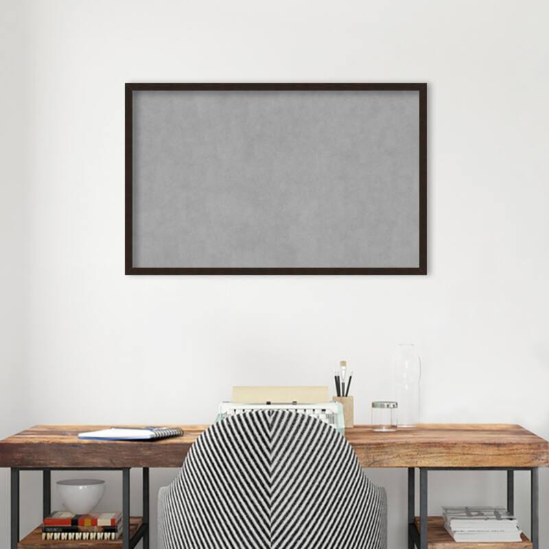 Amanti Art Carlisle Espresso Narrow Framed Magnetic Board
