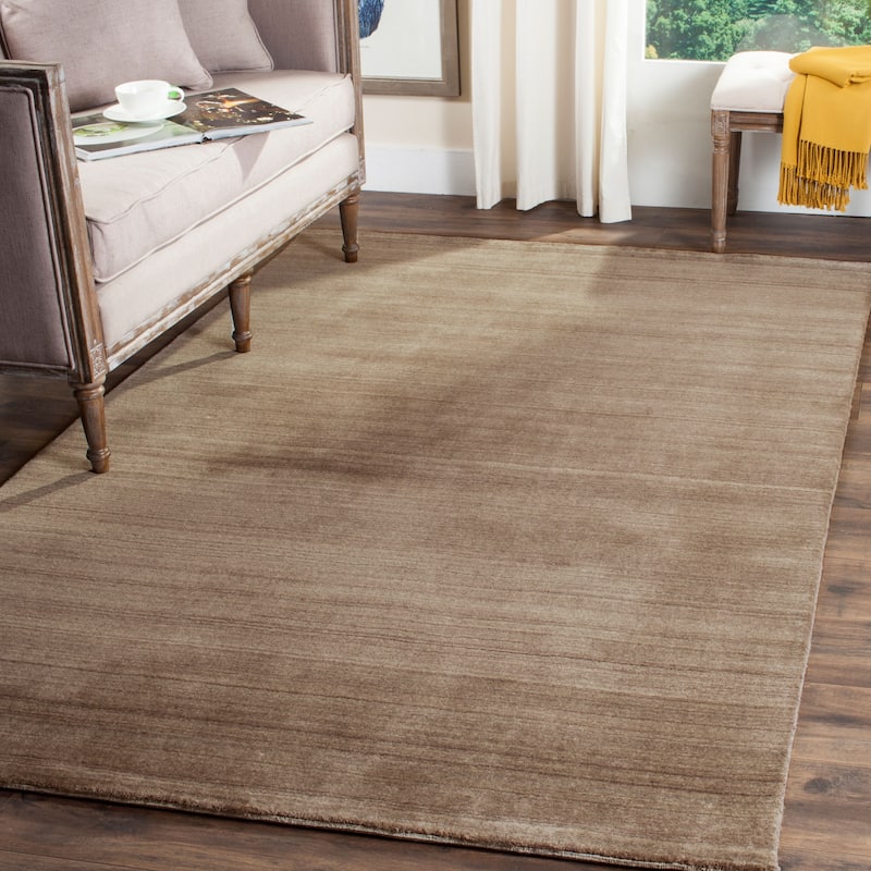 SAFAVIEH Handmade Himalaya Jessika Modern Wool Rug - 6' x 9' - Taupe - Rectangle
