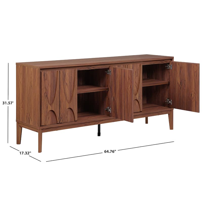 SAFAVIEH Home Sibyl 4-Door Sideboard - 65"W x 17"D x 32"H