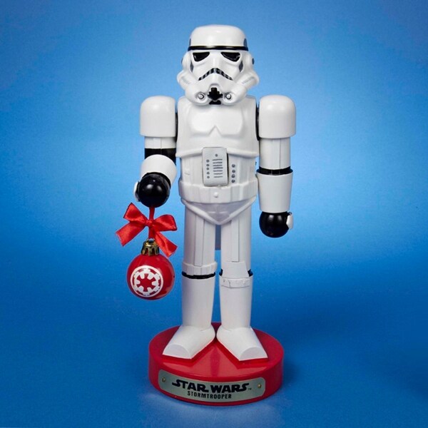 10 Star Wars Storm Trooper With Ball Decorative Christmas Nutcracker Red