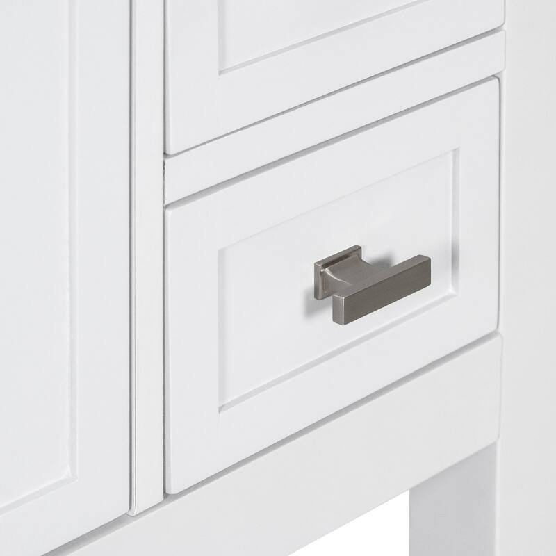 Plywood Freestanding Bathroom Vanity Set in Maple with Integrated Ceramic Sink with Drain - 36" x 18"
