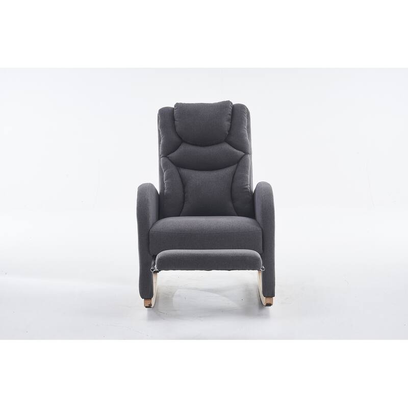 Accent Armchair Chair Rocking Chair With Adjustable Footrest