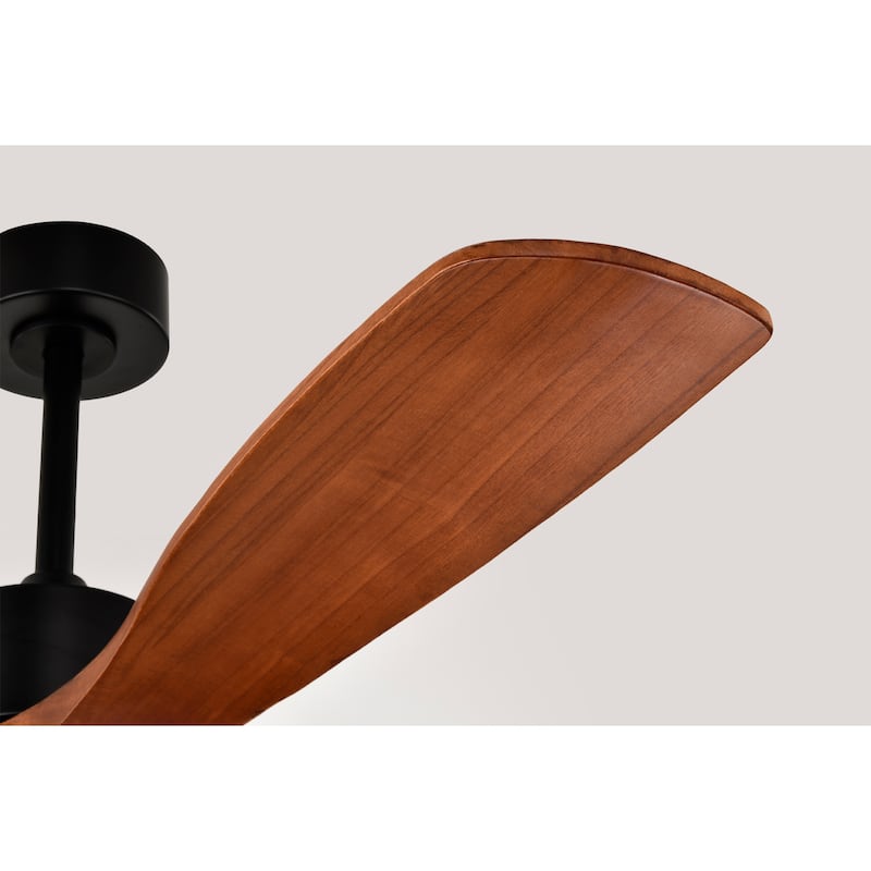 Tariq 52-inch Solid Wood and Metal Lighted Ceiling Fan with LED Lighting