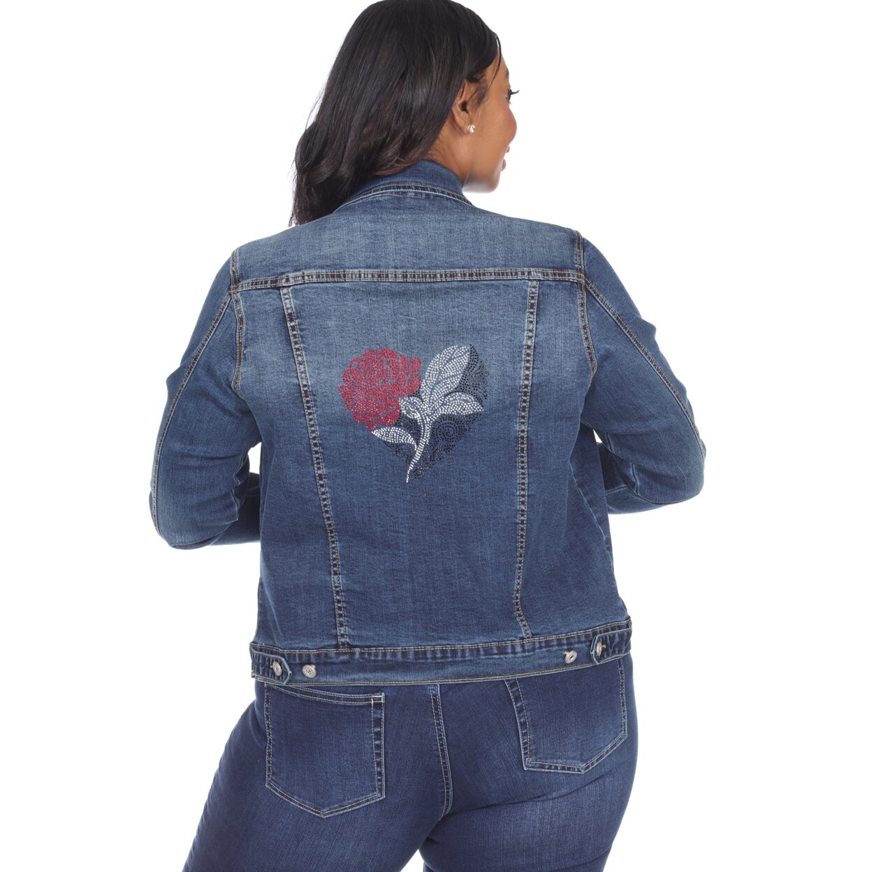 plus size embellished jeans