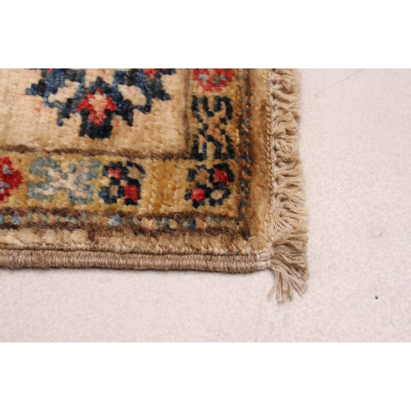 ECARPETGALLERY Hand-knotted Aryana Khaki Wool Rug - 2'11 x 7'11