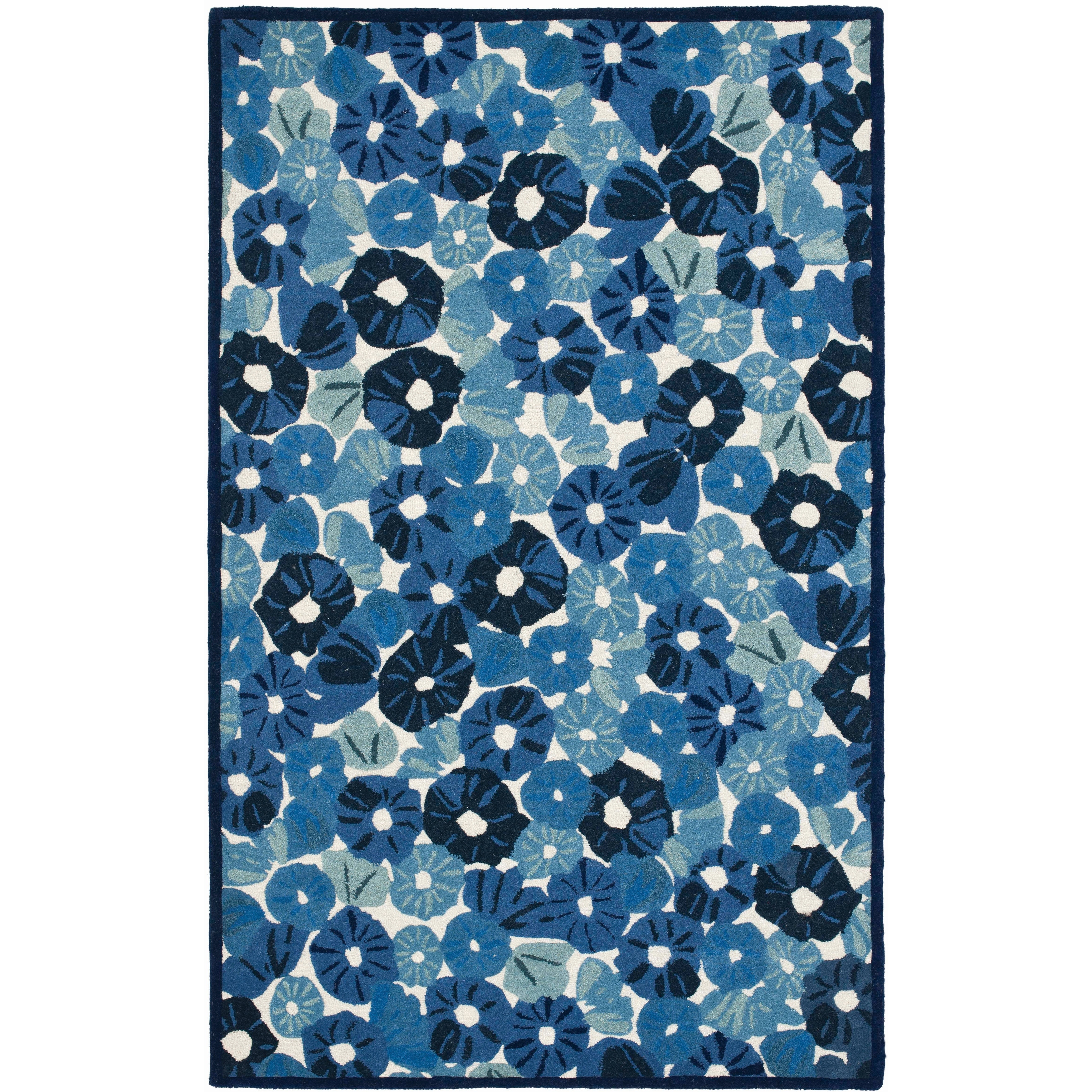 Water 6' x 9' Safavieh Martha Stewart Collection MSR8625B Hand-Knotted Reflection Silk & Wool Area Rug Water 6' x 9' Safavieh Martha Stewart Collection MSR8625B Hand-Knotted Reflection Silk & Wool Area Rug