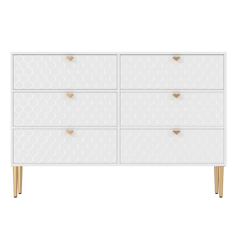Morden Wood Furniture 6 Drawer Dresser Chest of Drawers Cabinet