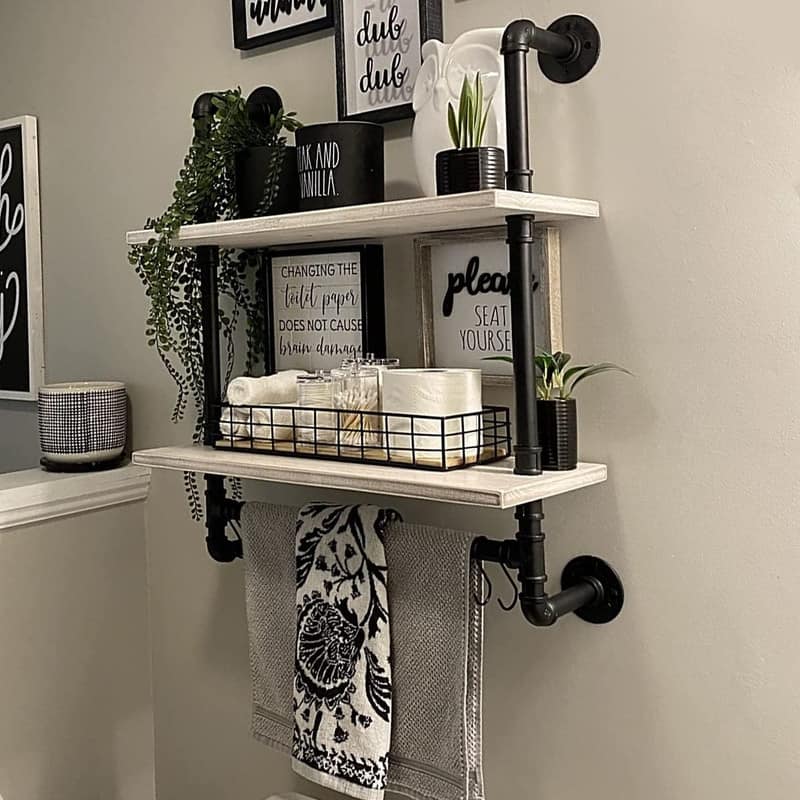 Industrial Pipe Shelves Shelving