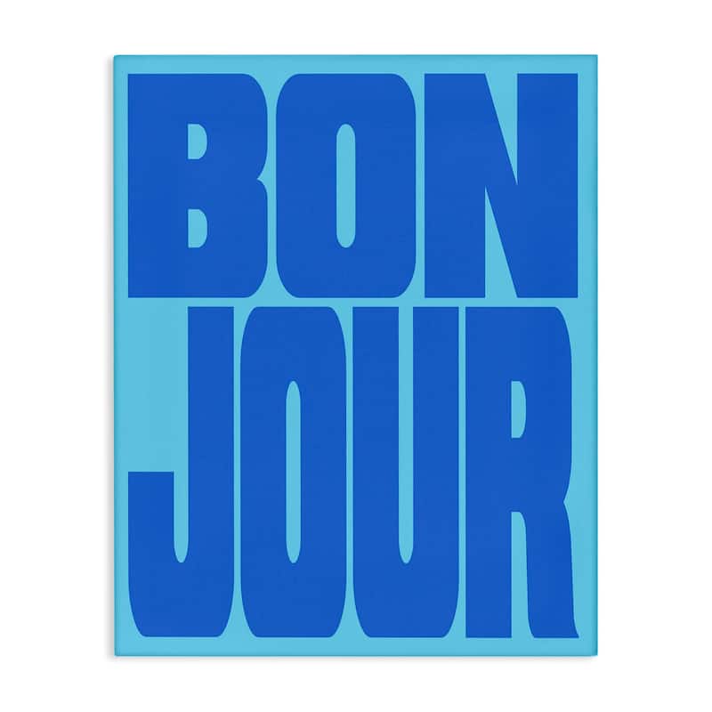 Stupell Bonjour Blue Tones Canvas Wall Art Design By House of Lulu - 24 x 30
