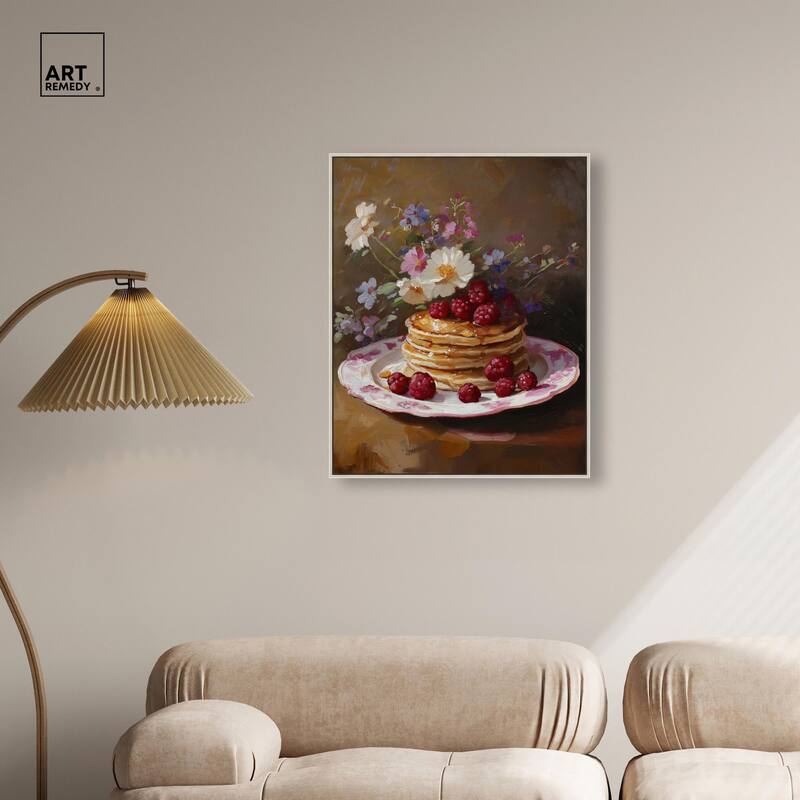 Raspberry Pancakes I Canvas by Art Remedy
