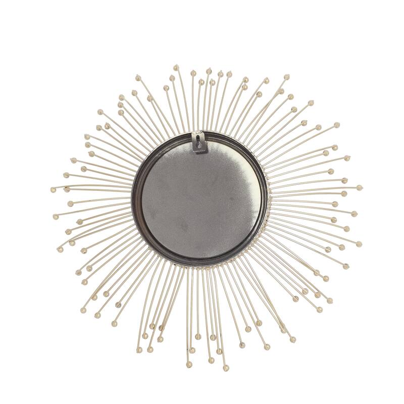 Metal Starburst Room Wall Mirror - Set of 3 Gold - Roche River Decor