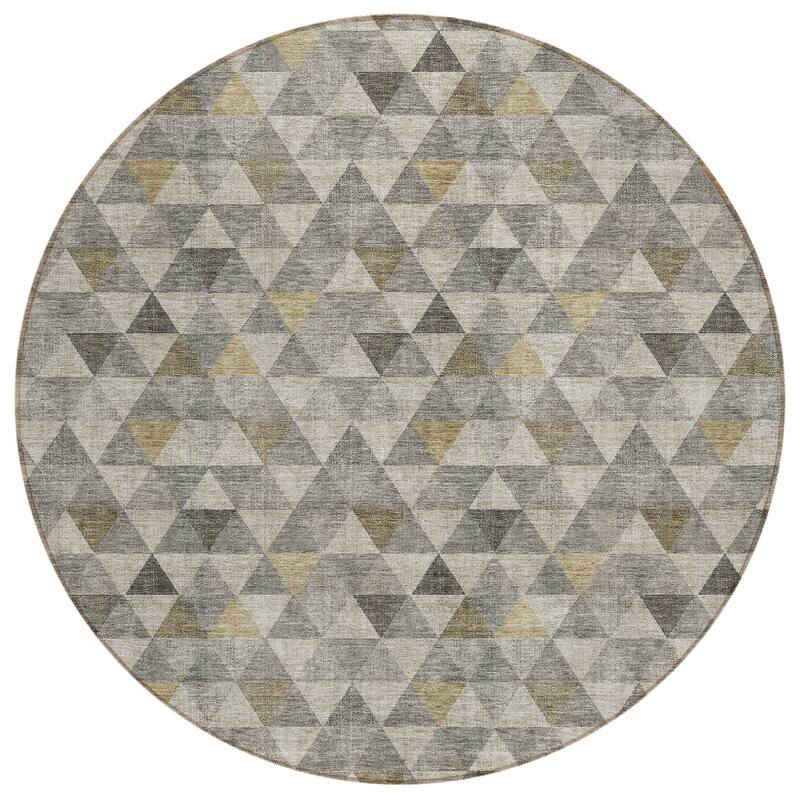 HomeRoots Geometric Transitional Rectangle Outdoor Rug
