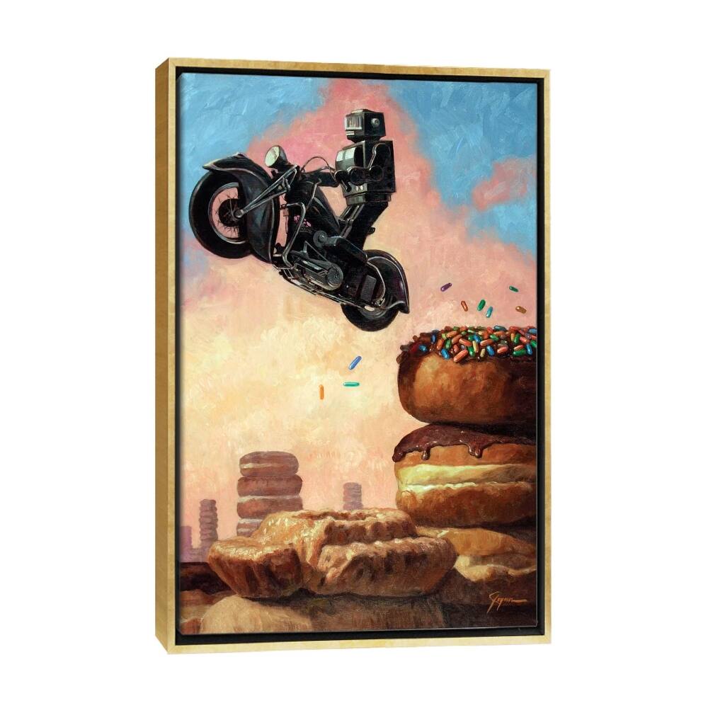 iCanvas "Dark Rider Again" by Eric Joyner Framed Canvas Print