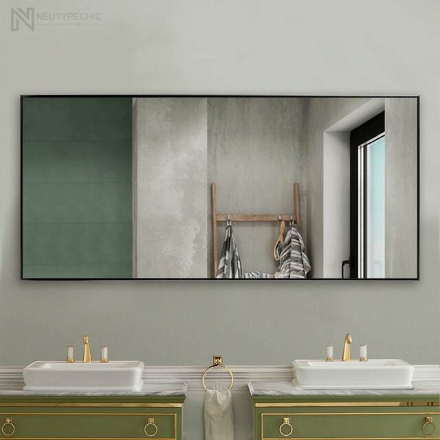 Neutypechic Huge Modern Metal Framed Floor Mirror