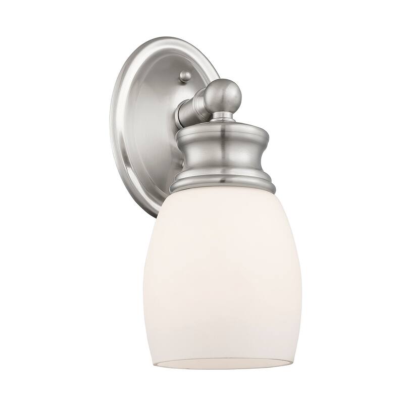 Elise 1-Light Wall Sconce in Satin Nickel