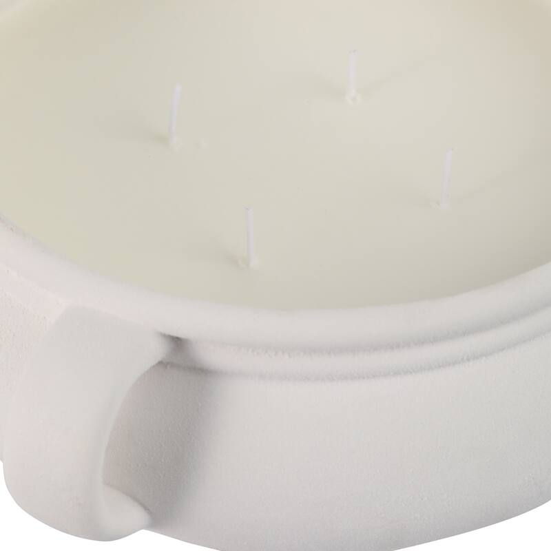 Ceramic Decorative Candle Modern Casual Design Home Office - 11" White - 11.0"