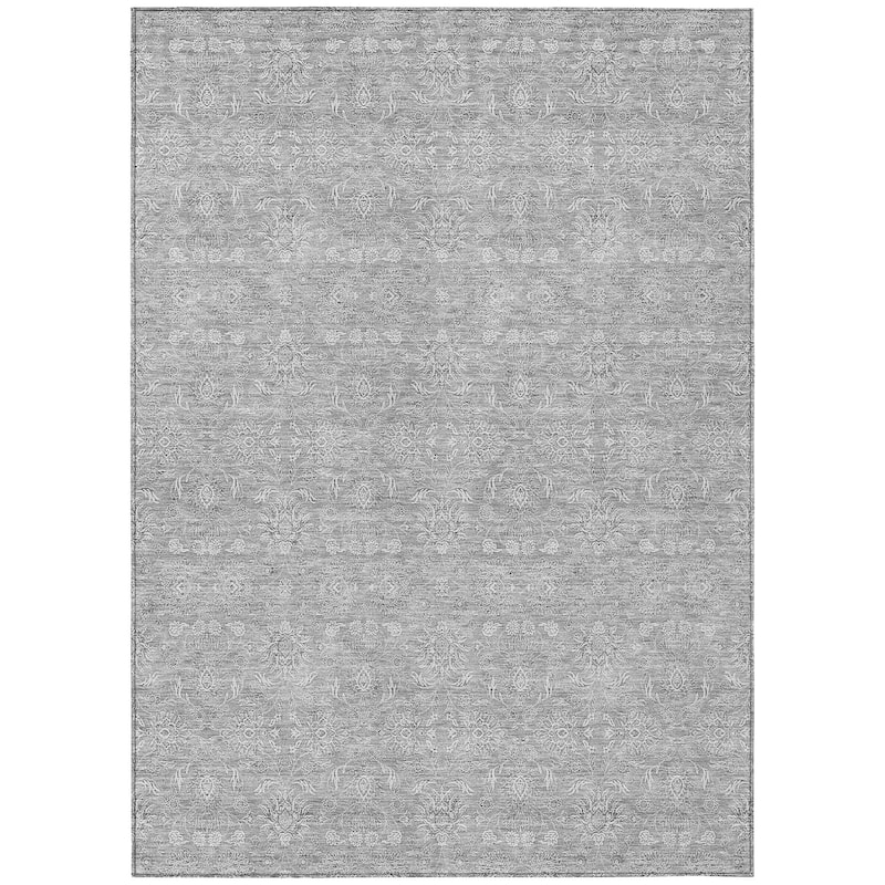 Machine Washable Indoor/ Outdoor Chantille Traditional Floral Rug