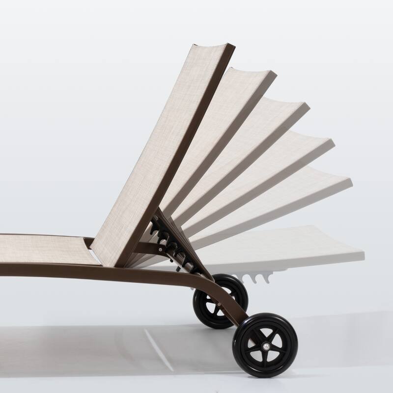 Pellebant Outdoor Patio Chaise Lounge Chairs Set with Side Table - Set of 3