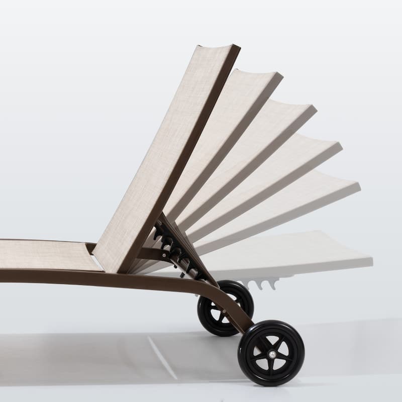 VredHom Adjustable Chaise Lounge Chair with Wheels