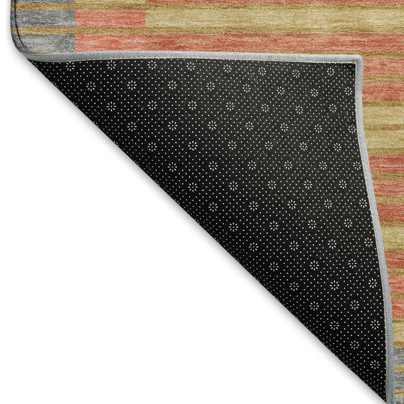 Premium Washable Super Soft Border Geo Mayfield Rug