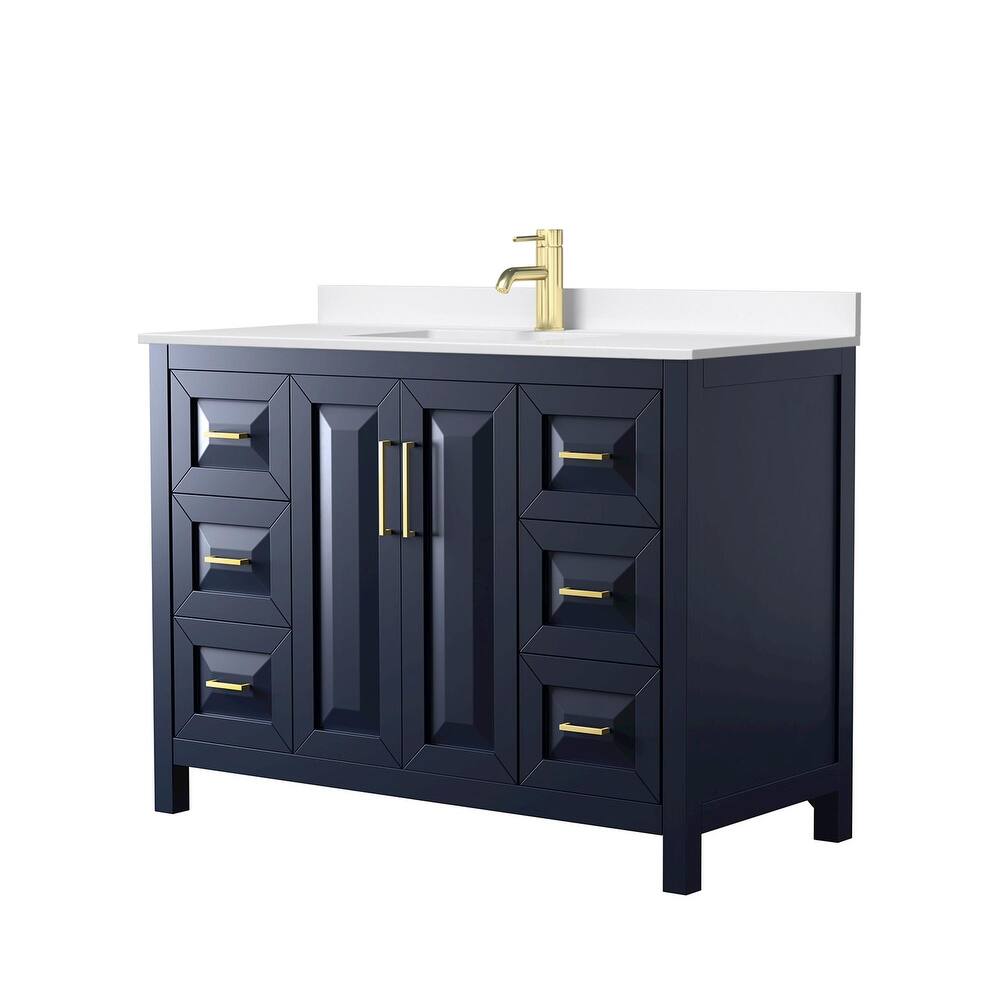 Daria 48-inch Single Vanity, Single Hole Quartz Top