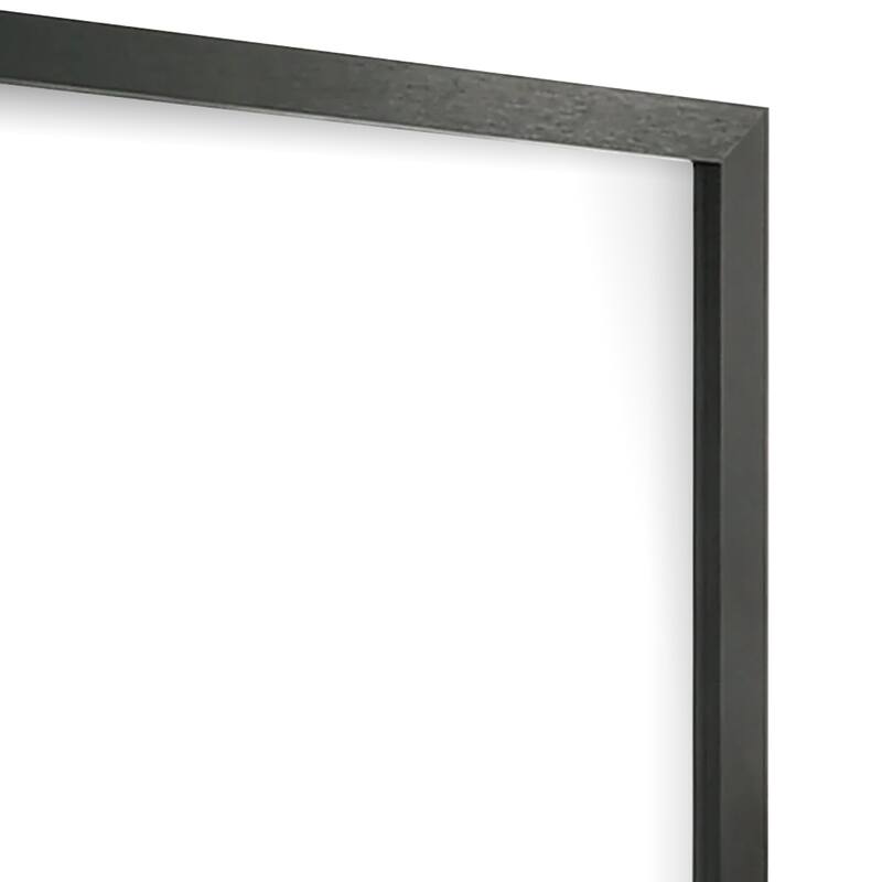 Lati Dresser Mirror, Beveled Glass, Black Wood, 40 Inch Square