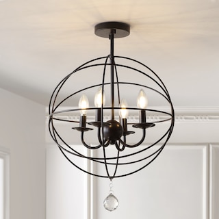Heather 12" Metal LED Flush Mount, Oil Rubbed Bronze by JONATHAN  Y