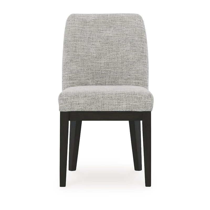 Burkhaus Dark Brown Dining Upholstered Side Chair, Set of 2 - 20.5" W x 24" D x 35.5" H